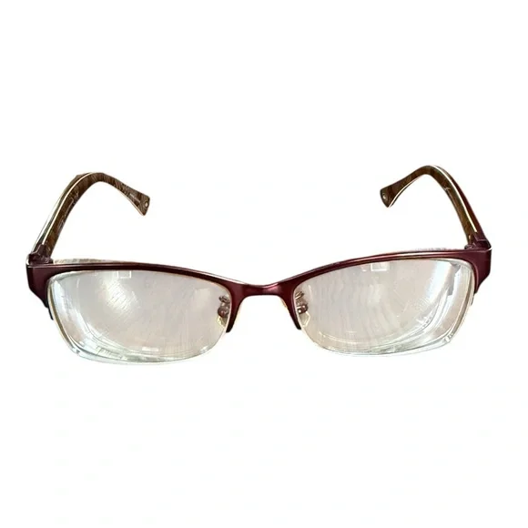 Coach Burgundy Women's Glasses W/Coach Case - Picture 3 of 9